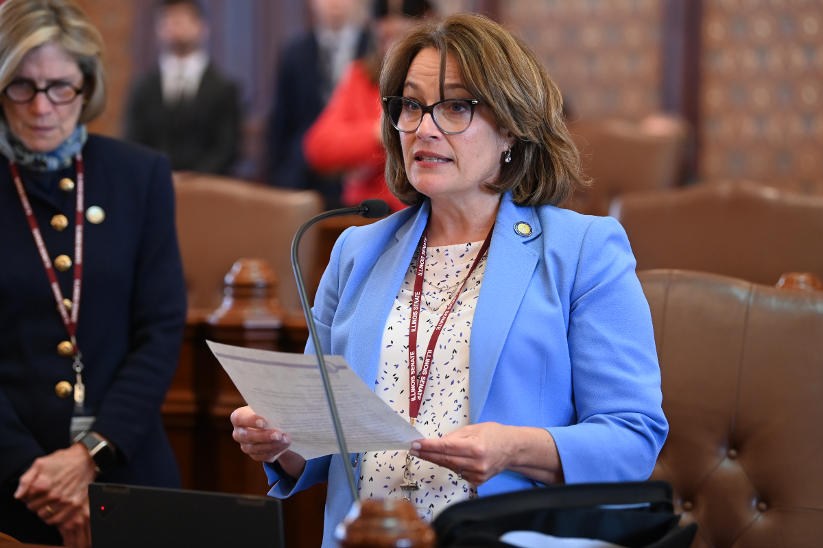 Senator Cappel speaks on the Senate floor. 