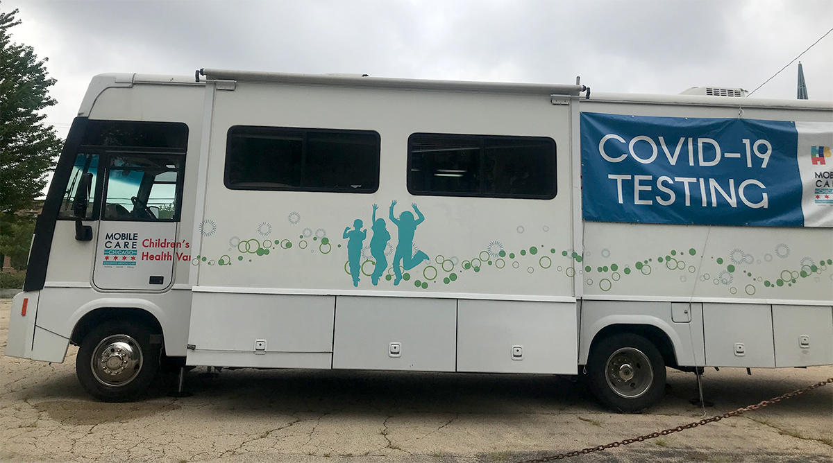 Covid testing truck