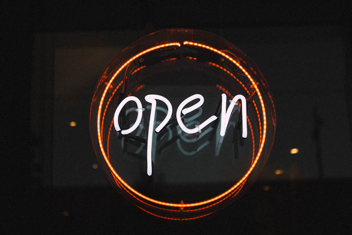 Open sign