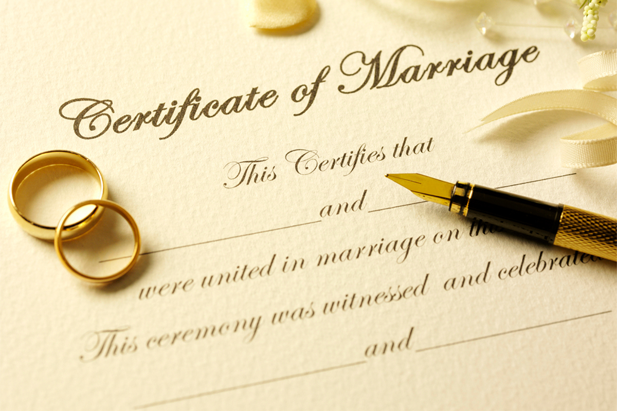 marriage certificate