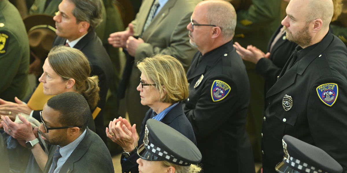 Senate Democrats honor fallen police officers at Springfield ceremony