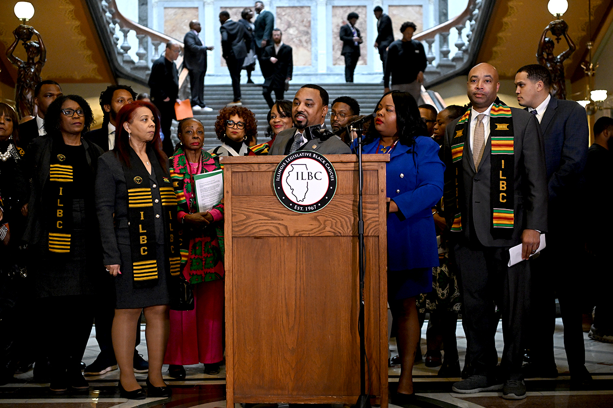 (Photo) Illinois Legislative Black Caucus responds to the Governor's FY27 Budget Address