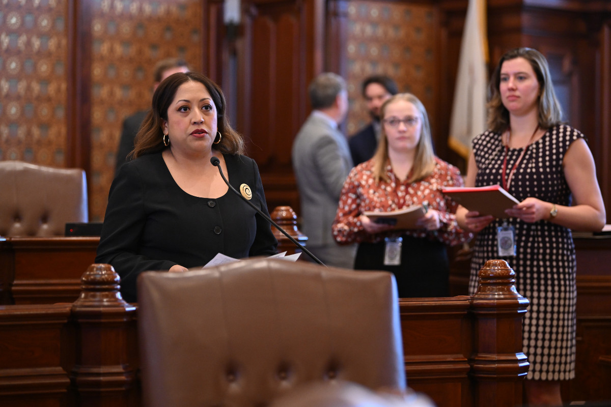 (Photo) Sen. Villaueva speaks on the Senate floor.
