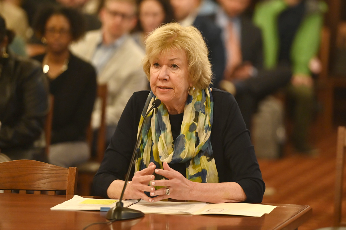 (Photo) Sen. Morrison speaks in committee