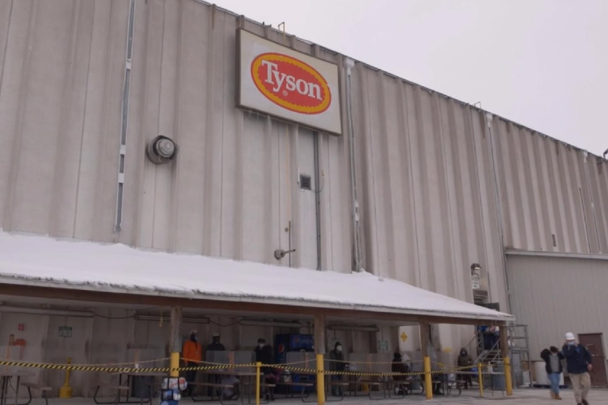 A Tyson Foods plant